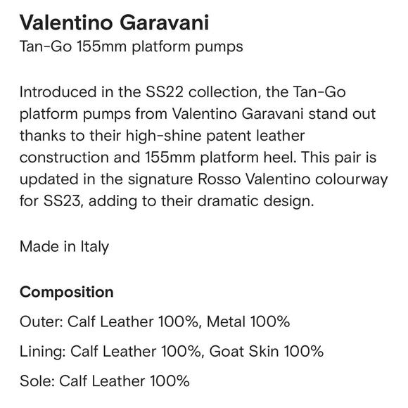 NIB Valentino Garavani EU 37 US 7 Tan-Go Platform Pumps Red Patent Leather $1400 - Picture 15 of 15